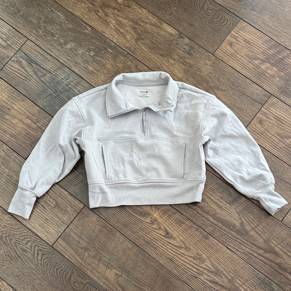 Old Navy Kids Active Light Gray Fleece Pullover